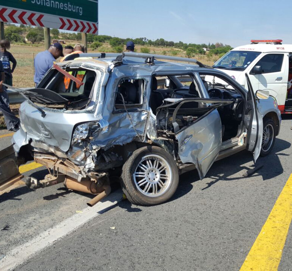 One of the vehicles involved in the Fochville accident.