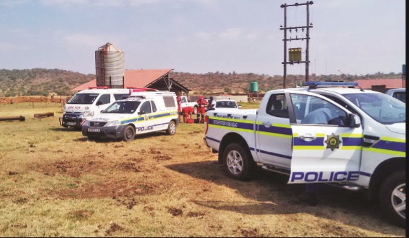 the scene after the farm attack on tuesday morning