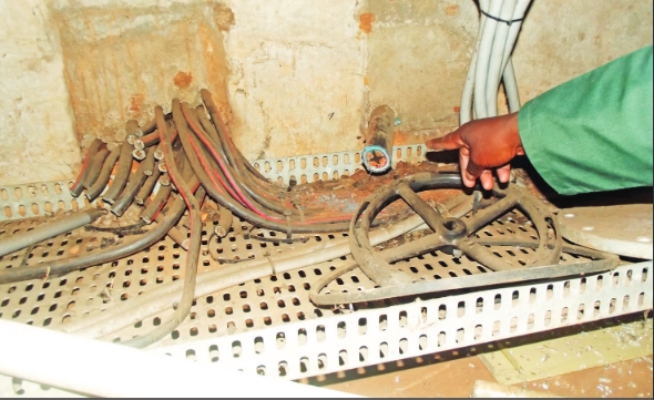 The cables that were cut during the incident
