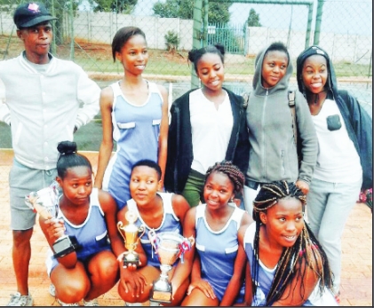 The Merafong netball team.