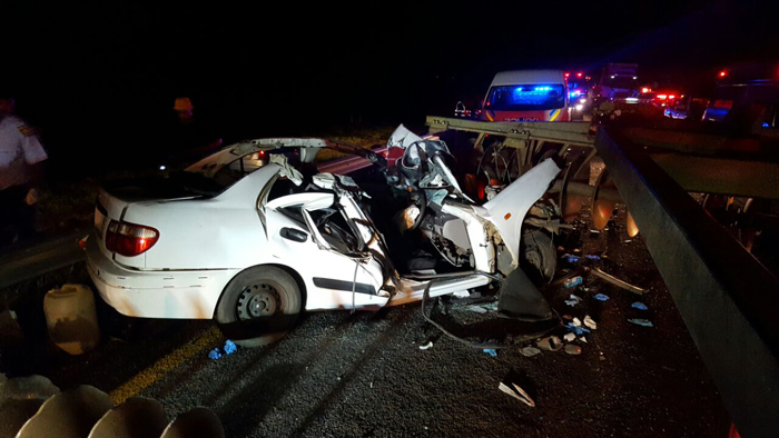 Die motor wat in di e ongeluk betrokke was. (Foto's: Gladiator Advanced Rescue)