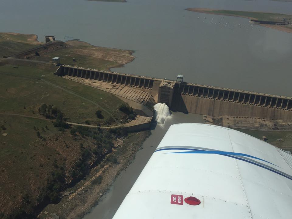 An aerial photograph taken last week by Klippies Kritzinger, CEO of the Vanderbijlpark Business Chamber. Kritzinger urges residents to use water sparingly.