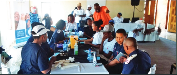 The nurses who assisted with screening tests, dietary discussions, a first aid talk and HIV testing and counselling.
