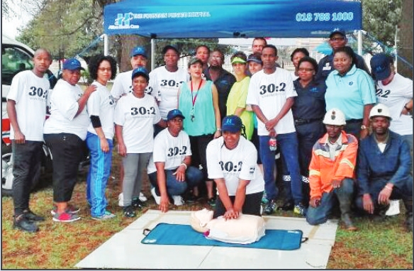 The Fountain Private Hospital team that organised the CPR Day event.