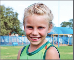 Suzelle Smith, wat onlangs haar skool se naam hoog gehou het tydens die nasionale atletiekkampioenskap.
