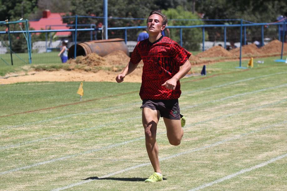 Stevan van der Merwe in aksie.