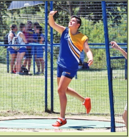 Danielle Oelofse in aksie.