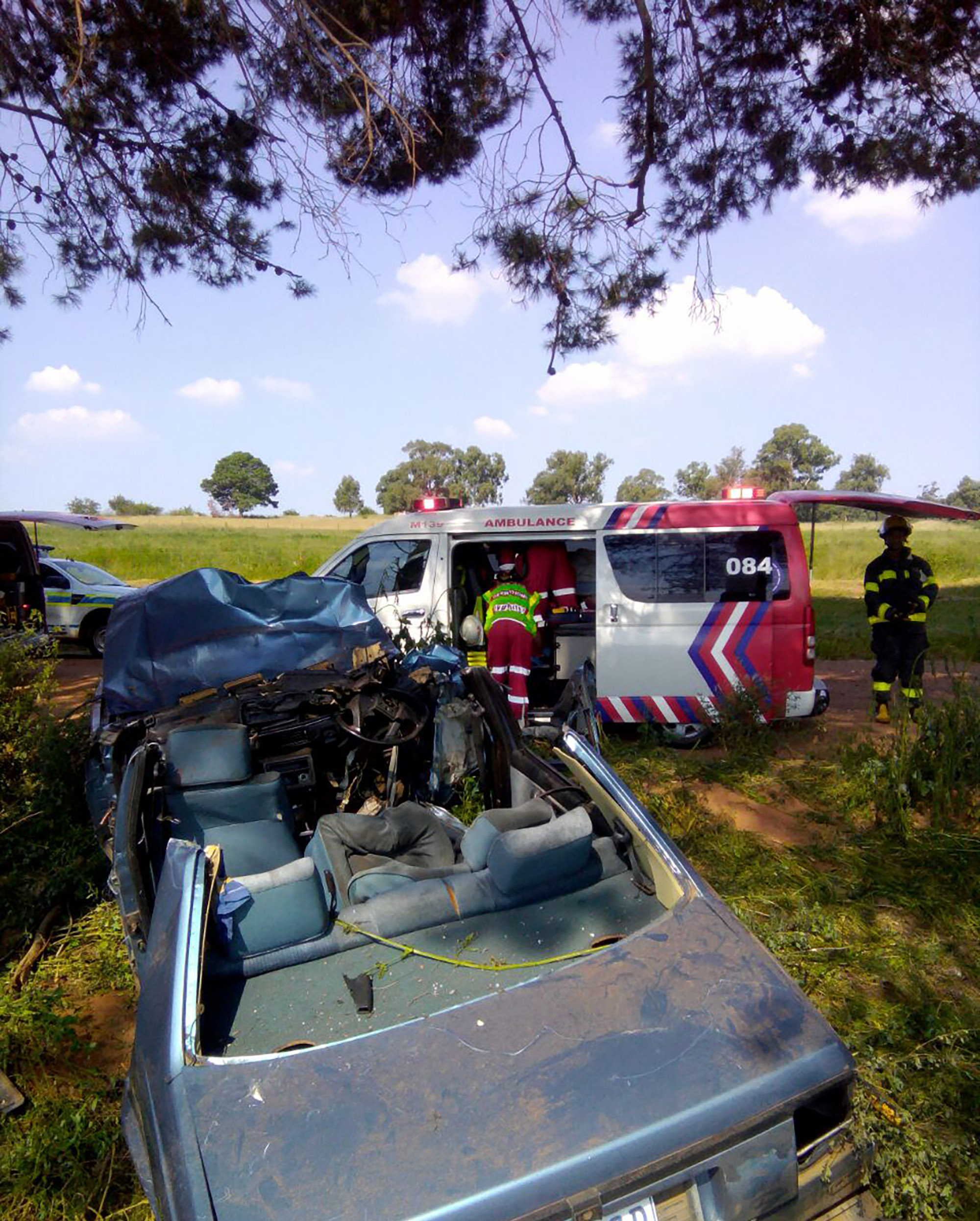 Two people have been killed while three others were injured in a crash on Sunday Afternoon in Meyerton.