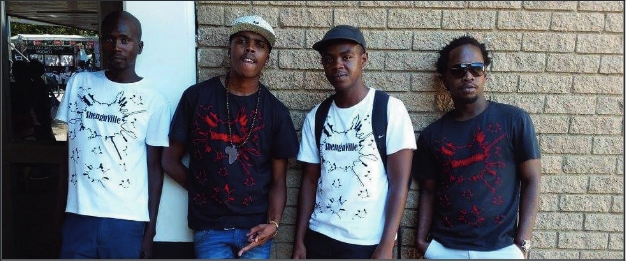 Meet the members of Sheguville Z Sbusiso Rhulemente, Phumlani Sakeni, Songeze Bag cobile Somkebe and their manager, Aobakwe Tube.