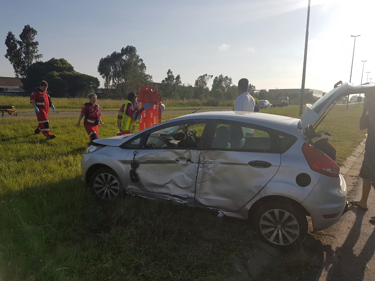 Two men have been taken to hospital following an accident on the R42 in Vanderbijlpark.