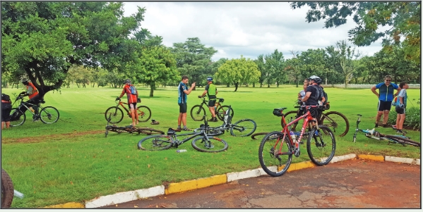 Some of the mountain bikers who took part in last month's event.