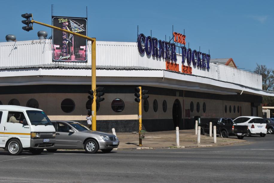 Corner pocket where the robbery took place