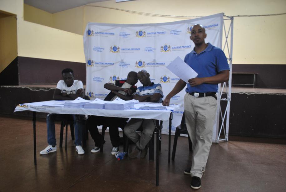 Department of Sports,arts,culture and receation representatives at Khutsong hall