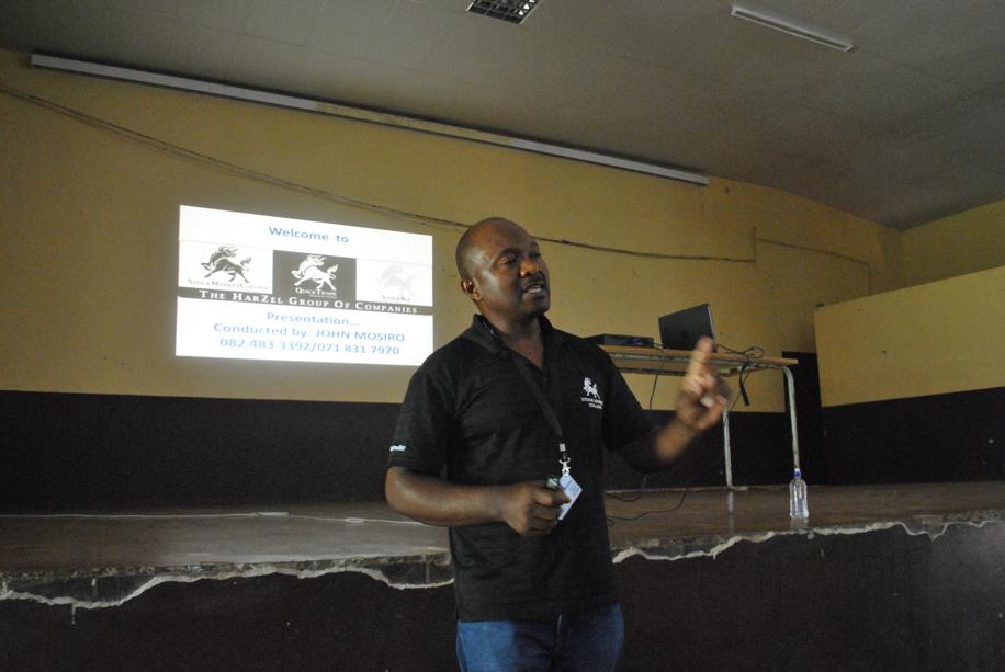 John Mosiro during stock market workshop