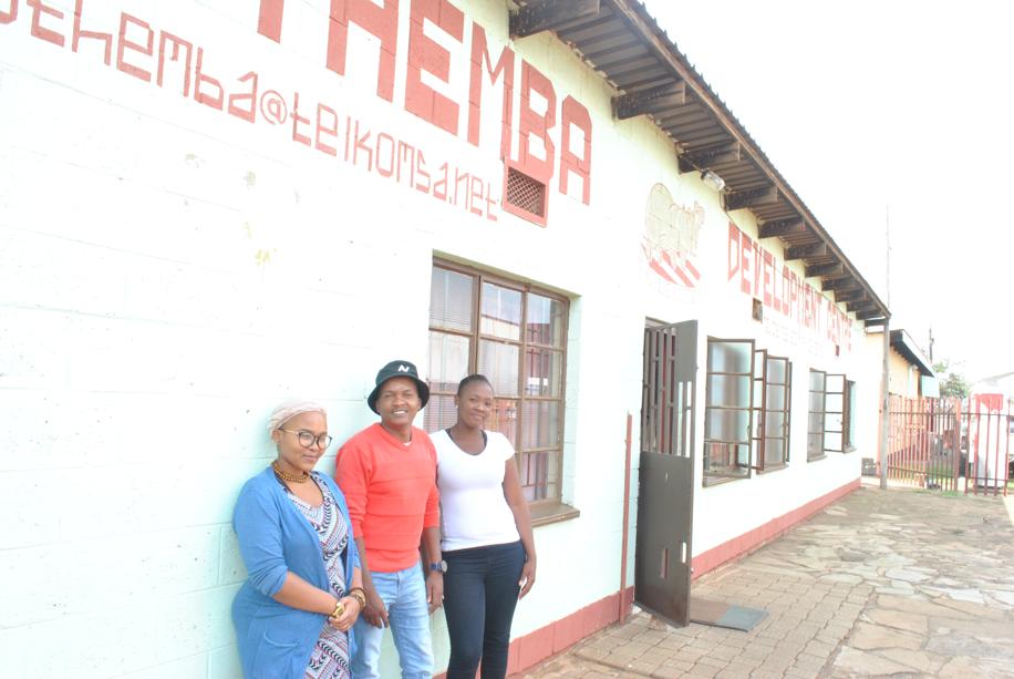 The admin startors: Nonzukiso Mveli and William Tjabadi with assistant Mpho Ramaboyelwa