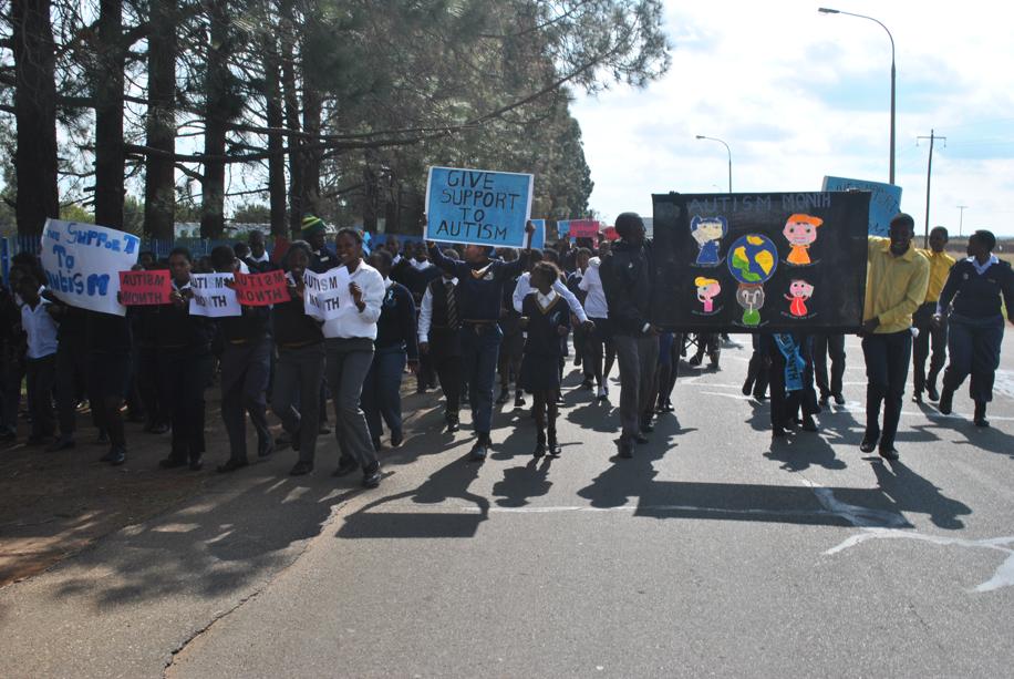 During the march