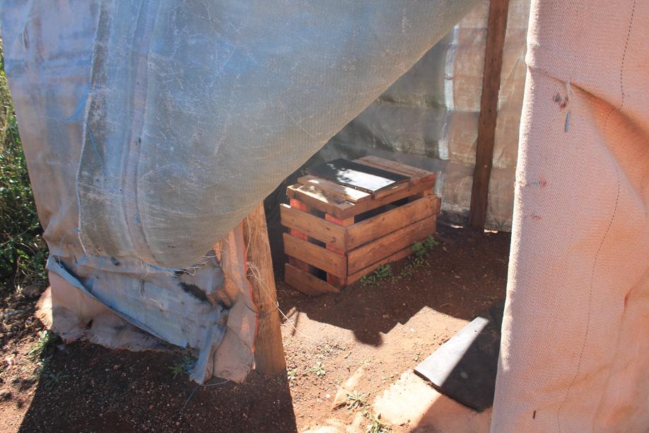 A pit toilet dug by a resident because his other toilet was not cleaned for a year.