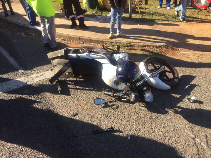 PRETORIA - Man knocked off bike left seriously injured.