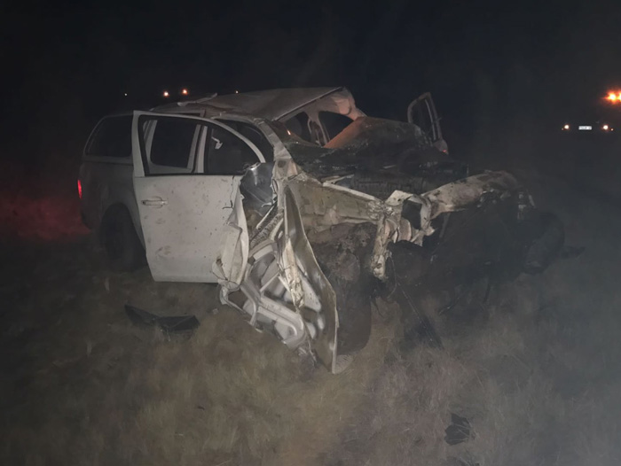 The bakkie that was involved in the accident.