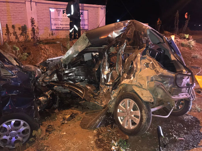 BENONI - Two cars collide killing two injuring one.