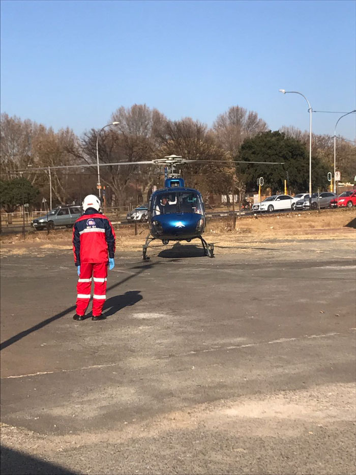 Ten-year-old boy left critical condition.