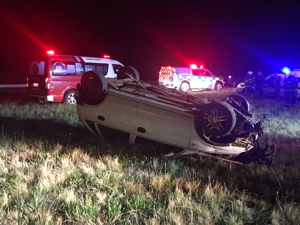 WESTONARIA - Car rolls leaving man seriously injured.