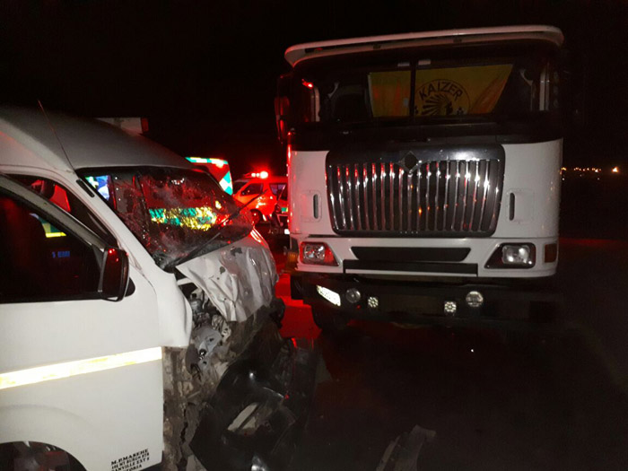 WESTONARIA - Two taxis and truck collide leaving one dead 28 injured 1