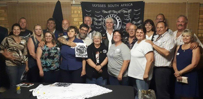 The motorcycling enthusiasts who attended the launch of the new chapter.