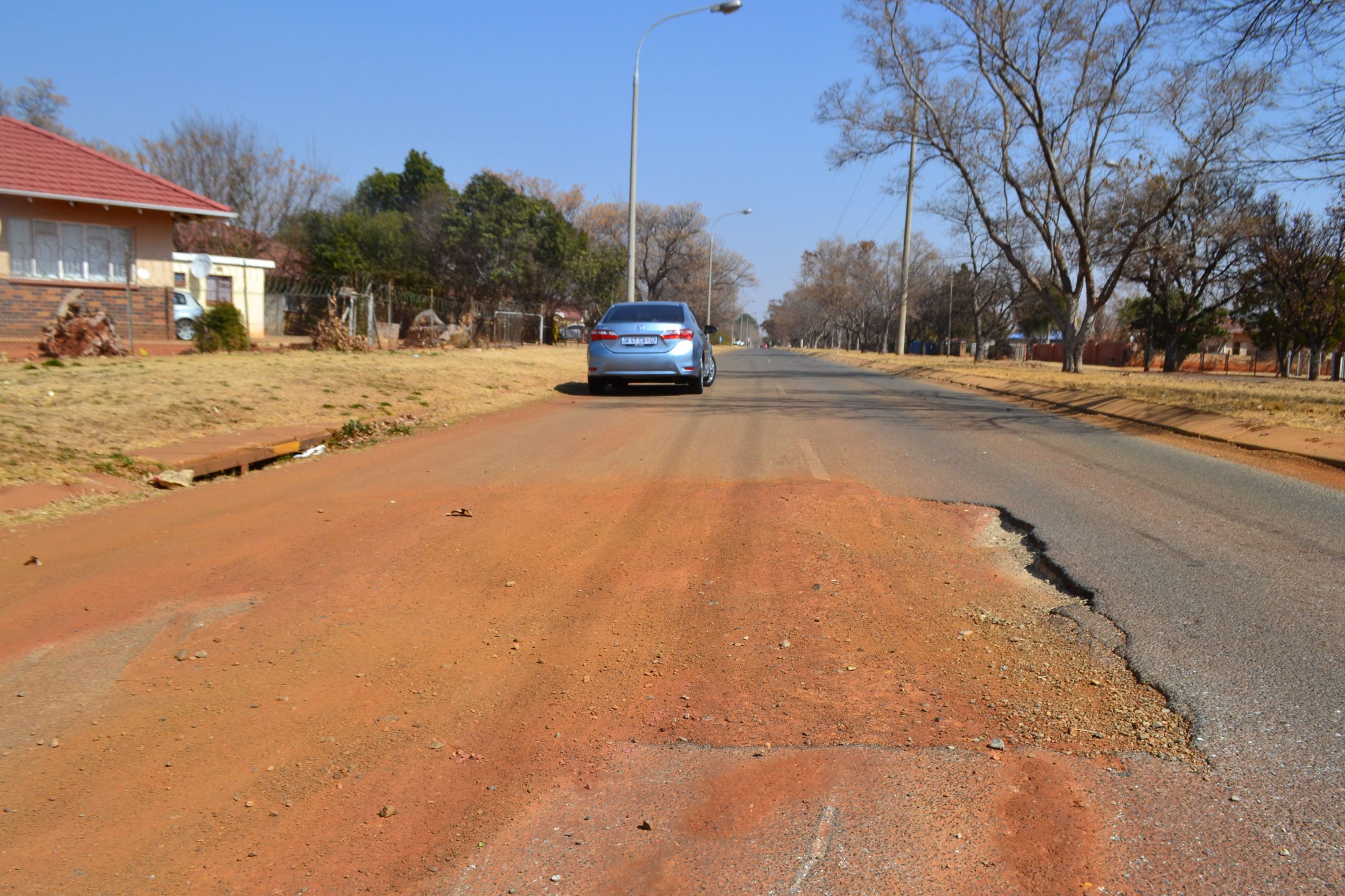 Watch out for large hole in road Carletonville Herald