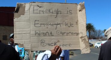 Merafong protest poster