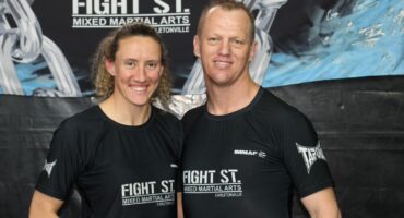 Charmaine Venter en haar afrigter, Shihan Chimmy van Winkel.