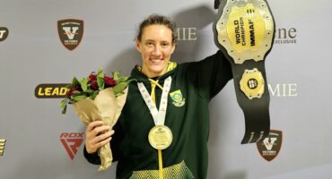 Charmaine Venter after winning the world championship in Tbilisi, Georgia on October 2.