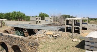 The culvert has now been closed with concrete blocks.