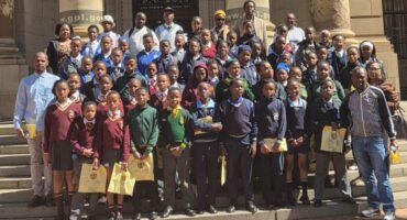 The proud learners from Merafong primary schools.