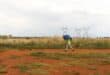 A pedestrian walks past the veld at the back of Khutsong Extension 5, where the husband was kept hostage.