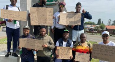 The men who took part in the walk.