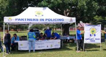 Members of the Carletonville CPF were ready to share ideas with the public.