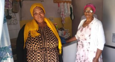 The founder of the facility, Elizabeth Visagie (right), with another pensioner involved with the project, Lenie Subramoney.