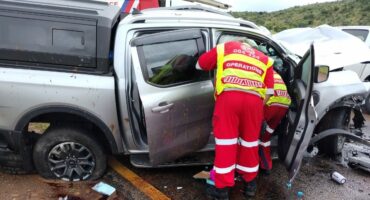 Emergency services are still busy at the scene. Photo: Supplied.