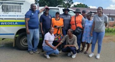 Some of the officials and residents who helped with the action this week.