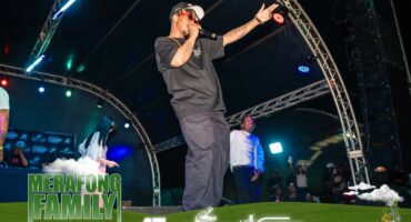 National hip-hop star Emtee on stage during the event.