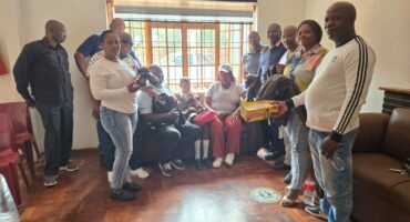 During the visit at one of the families.