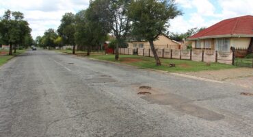 The area of Flint Street where the house robbery took place.