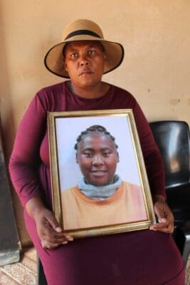 Members of the gender-based violence brigade also picketed outside the Khutsong Magistrate's Court, where Zelda's alleged murderer was set to appear.
