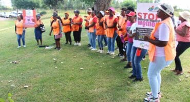 Members of the gender-based violence brigade also picketed outside the Khutsong Magistrate's Court, where Zelda's alleged murderer was set to appear.