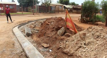 Residents complain that sand and other rubble left on the sidewalk by the contractors, pose a safety risk.