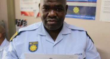 Warrant Officer Cleopas Mogudi of the Carletonville Firearms Office shows the SAPS 521 (B) form that firearm owners must hand in if they change address.