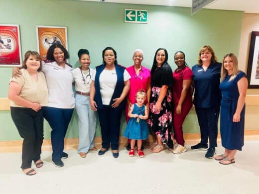Megan and Hannah-Grace recently reunited with the medical team that saved the little girl’s life.