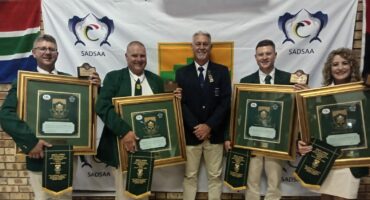 Jan-Hendrik Hendriksz (second from right) is the youngest angler to receive Protea colours.