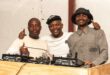 The Founder in the middle with his DJs Khaya And Polar